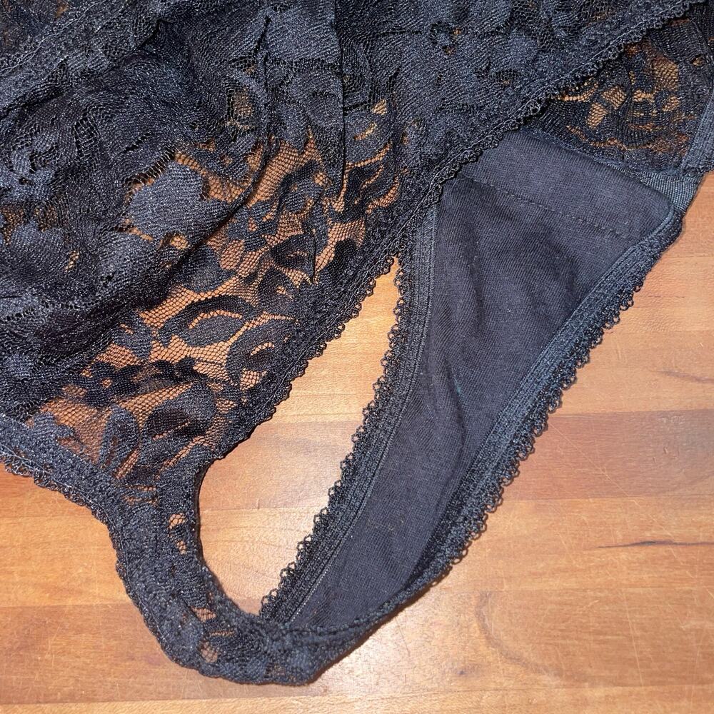 I.N.C. Sheer Lace Cup Lingerie Bodysuit black XXL - Picture 3 of 9